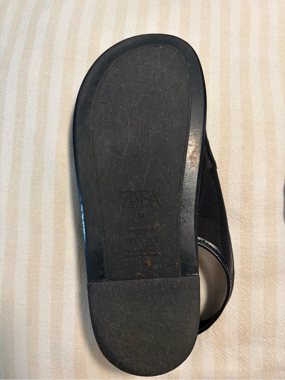 ZARA Black Double Buckle Strappy Flat Sandals Size 38 / 7.5 - Picture 5 of 15